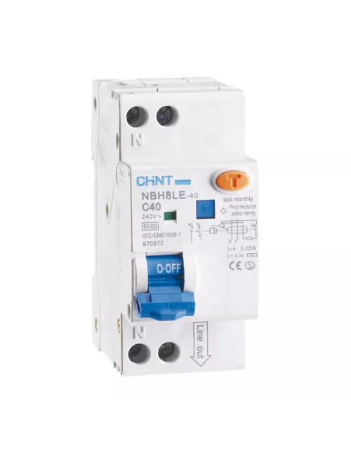 Chint NB1L2 32A 1P+N 6KA 300MA AC disyuntor de corriente residual 2 Módulos 203330