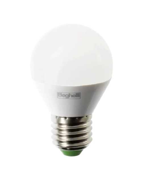 Beghelli LED sphere bulb E27 5W 6500K very white light 56992