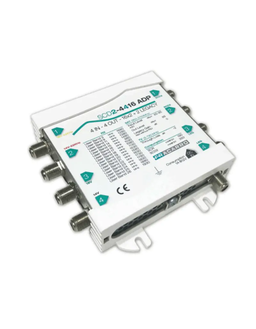 Multiswitch Fracarro Adaptor SCD2 con 4 Ingressi e 4 Uscite 271169