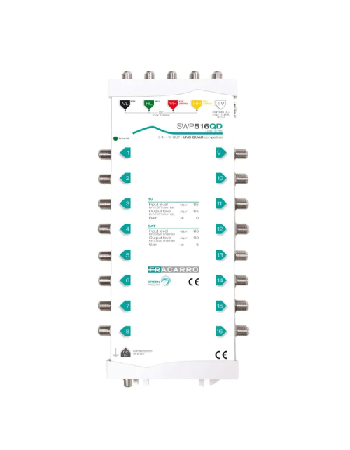 Fracarro Compact Multiswitch avec 5 entrées et 16 sorties 271166