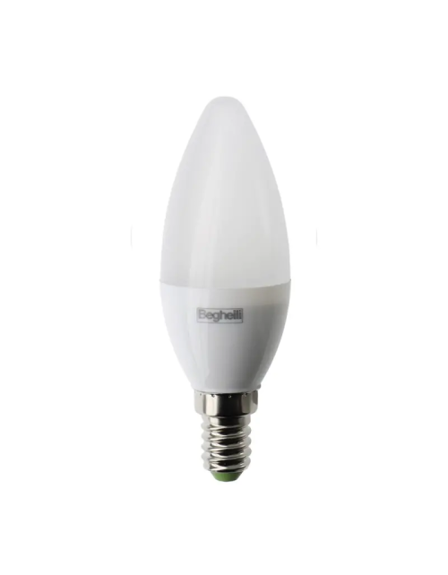 Beghelli Olive LED bulb E14 5W 6500K very white light 56982