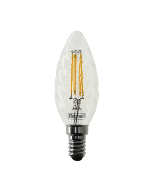 Beghelli tortiglione Zafiro ampoule LED E14 4W 2700K lumière chaude 56412