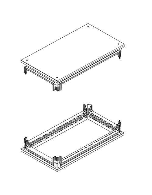 Bticino base and head kit for HDX cabinets 850x600mm 91801/86A