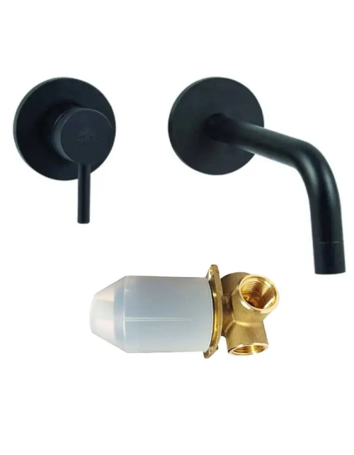 Mitigeur de lavabo à encastrer Paffoni Light noir mat LIG006NO70