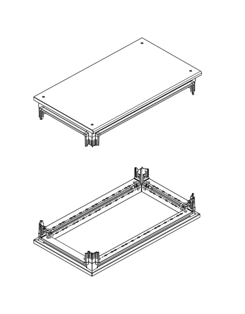 Bticino basic and head kit for HDX 600X350 91801/63A cabinets