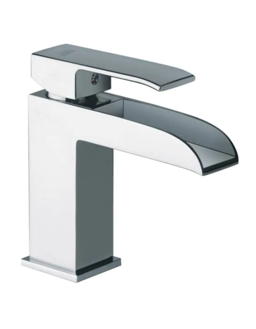 Paffoni Level chrome waterfall basin mixer without waste LES061CR