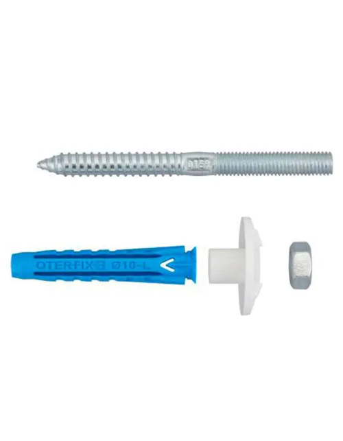 Kit de vis, chevilles et Oter extérieurs pour fixation murale de lavabos M10x120 43002