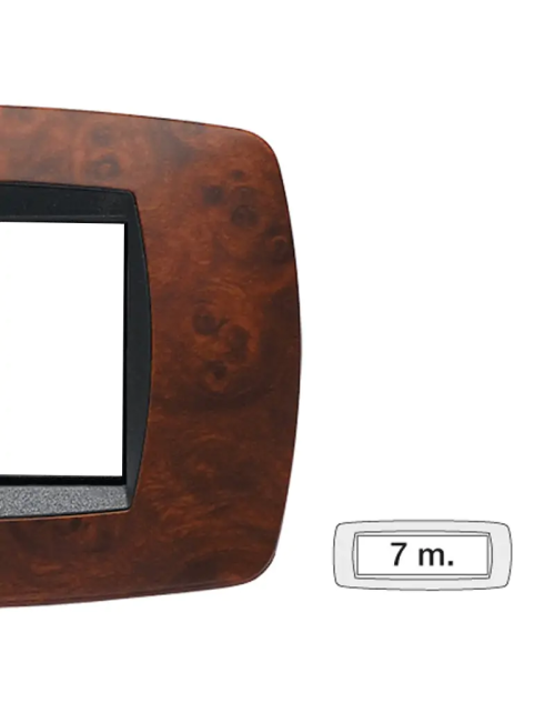 Master Modo 7-module plate in walnut color 39TC437