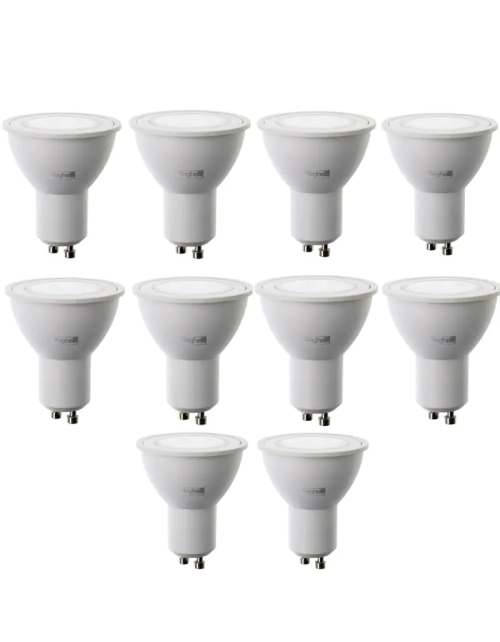 Beghelli Kit de bombillas LED 7W GU10 6500K 10 piezas 56859