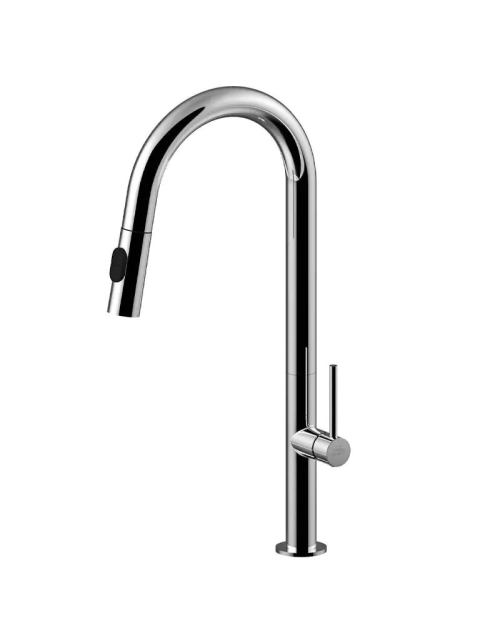 Paffoni Chef tall sink mixer with pull-out shower CH185CR