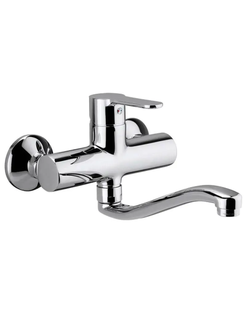 Paffoni Blu Wall Mounted Sink Mixer Tap with Swivel Spout BLU161CR