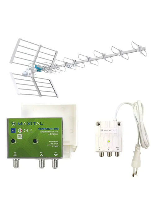 Antena FTE + fuente de alimentación + kit amplificador VKIT7-5G