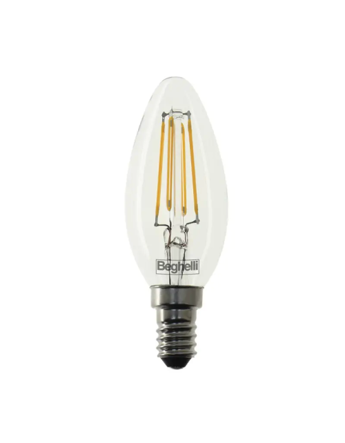 Lampada oliva Beghelli Zafiro LED 4W E14 4000K 56178