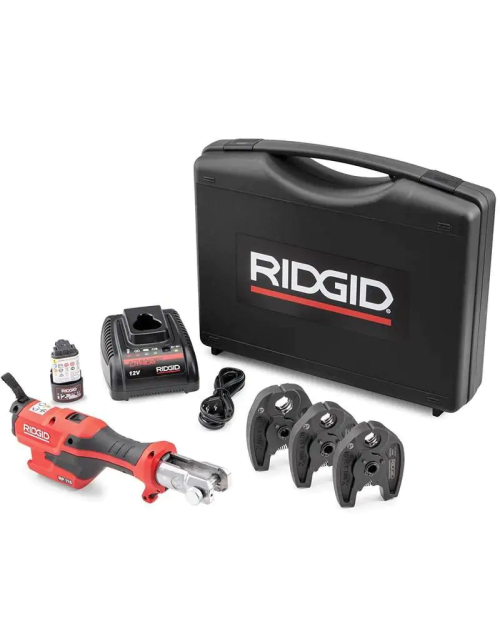 Micro presseuse Ridgid RP 115 15kN sur batterie avec 3 mors de 16-20-26 76968