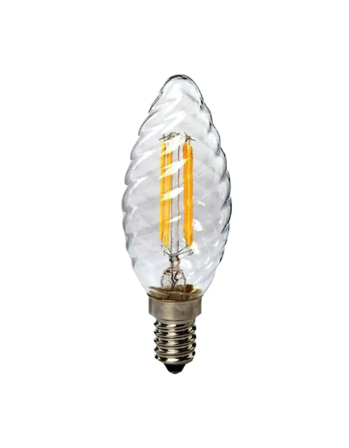 Ampoule LED à filament torsadé Poliplast 5W 3000K Raccordement E14 500764W