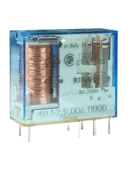 Finder Mini Relay 2 exchanges 8A coil 6VDC continuous 405290060000