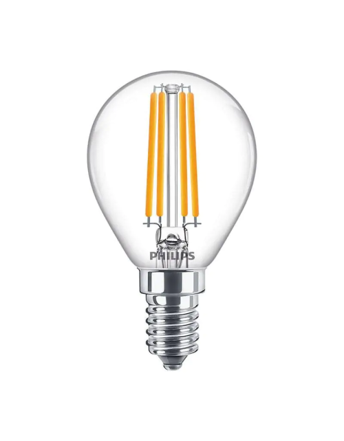 Lampadina Sfera filamento LED Philips 6,5W attacco E14 2700K PHILEDLUS6014G2