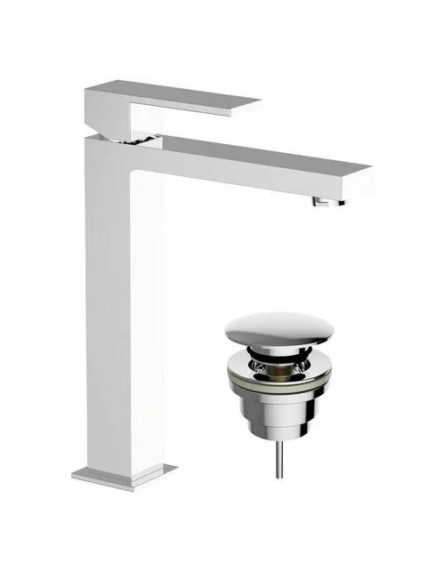 Miscelatore per lavabo alto Teorema Pillar con scarico e flessibili 9K36111-003