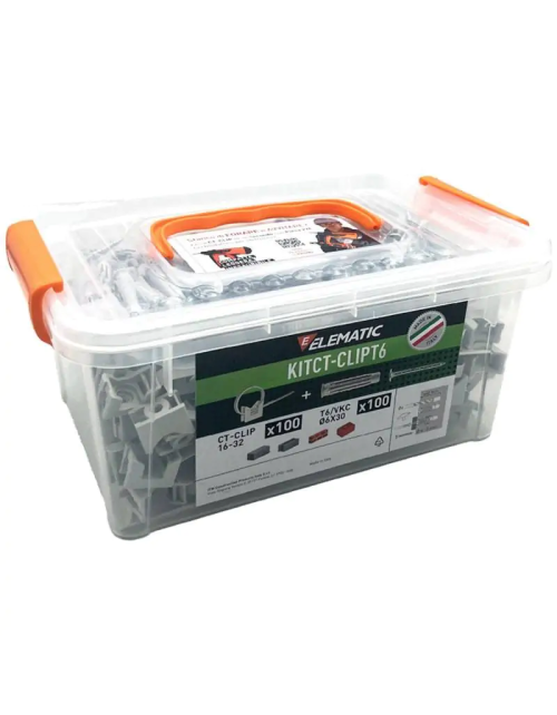 Kit anclaje Elematic Spit 100 anclajes 16-32 + 100 anclajes T6 6x30 KITCT-CLIPT6