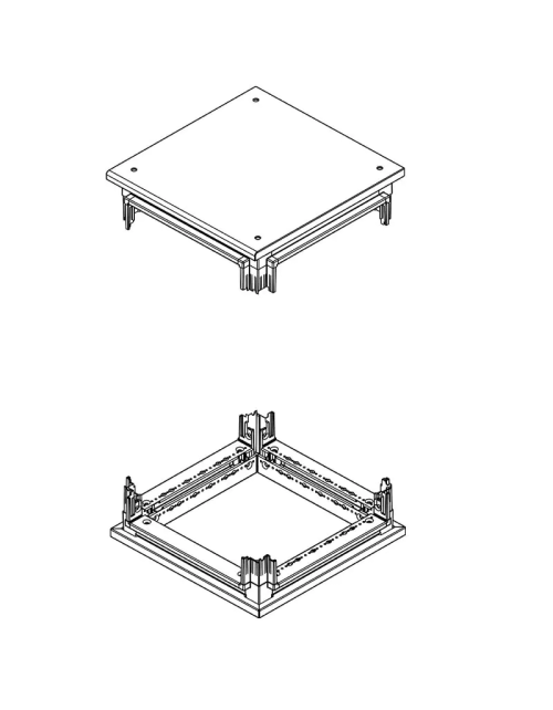 Bticino basic and head kit for HDX 350x350 91801/33A cabinets