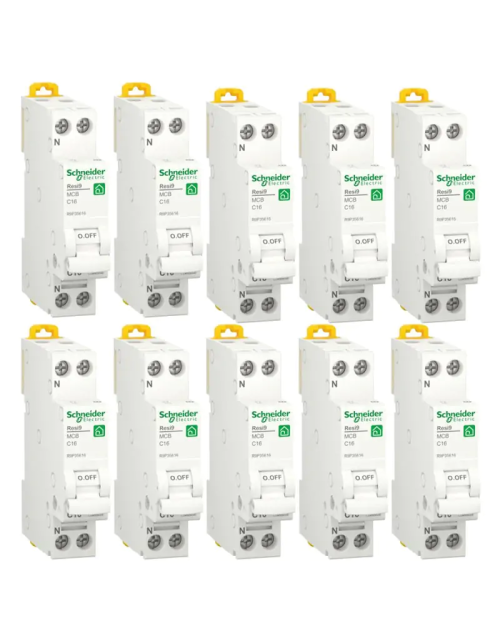 Set comutator termomagnetic Schneider 16A 1P+N 4.5KA C 1 modul R9P35616