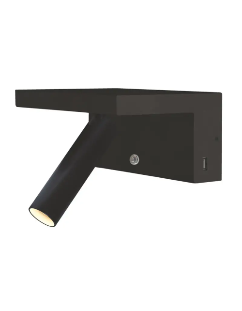 Lampada a parete Beneito Faure BEAM NEGRO 5W 2700K USB dimmerabile 3959