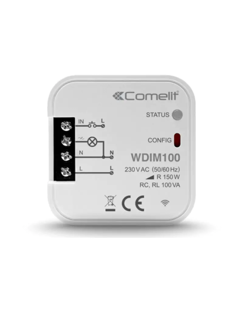 Modulo smart home Wi-Fi Comelit per gestione Luci Dimmer 1 Uscita WDIM100