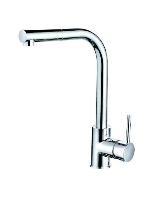 Mc sink mixer with adjustable spout lever in chromed brass