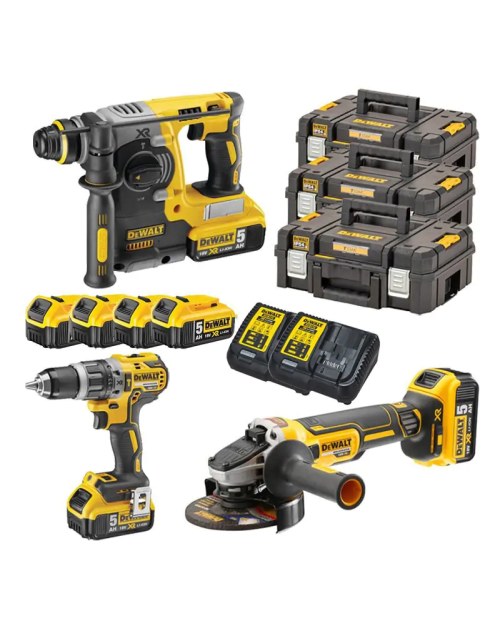 KIT DeWALT Hammer Drill Grinder 18V XR 5.0Ah DCK353P4T-IT