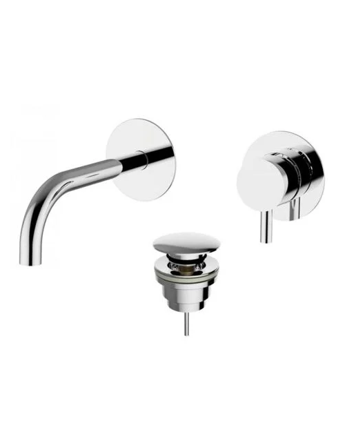 Mezclador de lavabo de pared Teorema Jabil 25 2 piezas con vaciador 73318E11-001