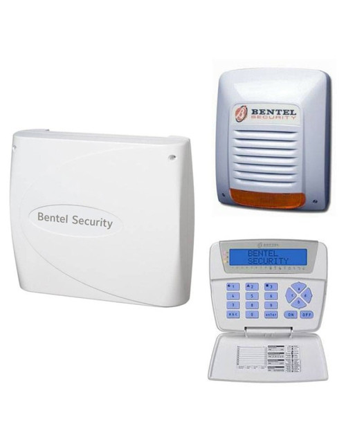 Kit d'alarme anti-intrusion Bentel avec clavier filaire 6/30 zones et sirène ABS630-K