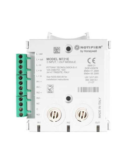 2 Input 1 Output Notifier module for M721E analog systems