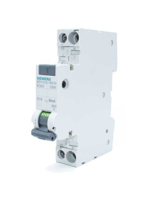 Kit disjoncteur différentiel Siemens 10A 1P+N 30MA AC 4.5KA 5SV13131KK10