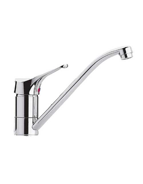 Paini Pilot sink mixer with low spout in brass 04CR573P1