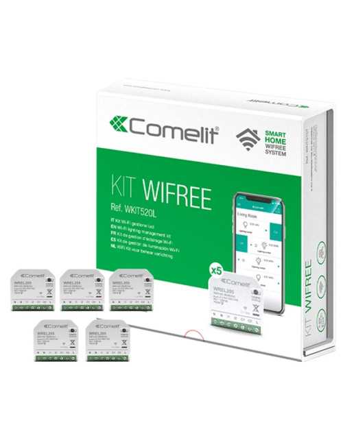 Kit smart home Wi-Fi Comelit per gestione Luci 2 Uscite 5A WKIT520L