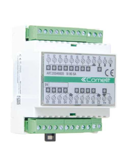 Comelit Simplehome module 9 inputs and 8 outputs 6A on DIN 20046605