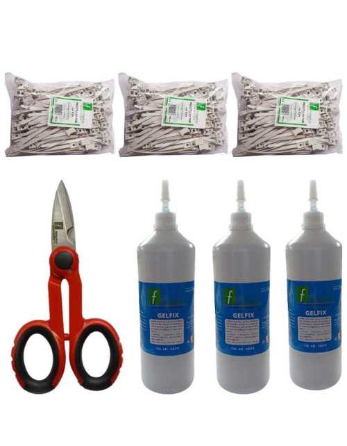 Liquid kit for cables, scissors and fixing ties KIT032