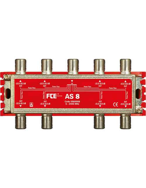 Divisore TV FTE classe A terrestri e satellitari 8 uscite di 16 dB