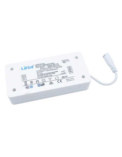 Fuente de alimentación Driver Poliplast 42W para paneles LED regulables 400920