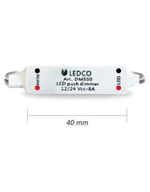 Centralina Mini Dimmer push Ledco per il controllo luce strip led DM550