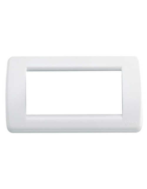 Placa Vimar Idea Rondò 4 módulos blanco brillo 16764.01