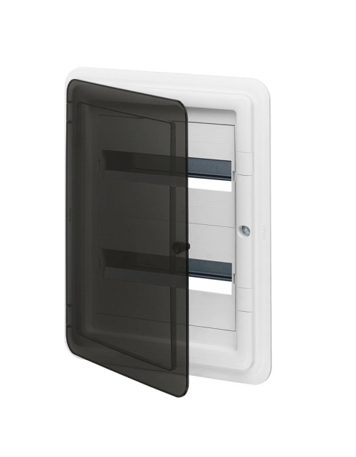 Cuadro de distribución Vimar empotrable 24 módulos DIN IP40 con puerta ahumada V53124