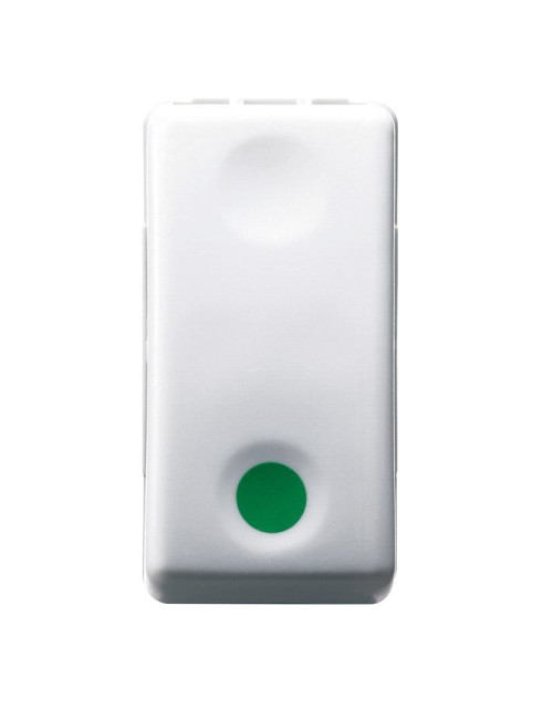 Gewiss system button 1P NO - 10 A - Aus NC green symbol GW20522