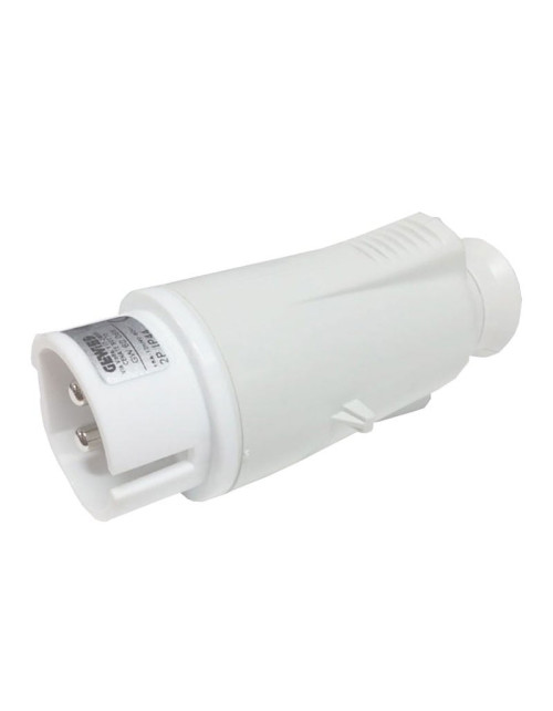 Prise mobile Gewiss 2P 16A IP44 blanc 40-50V GW60066