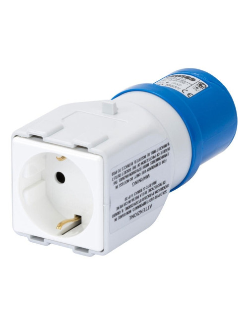 Adaptateur Gewiss de l'industriel au civil 2P+T 16A GW64210