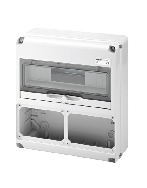 Gewiss panel 14 modules with 2 flanges for GW68006N industrial sockets