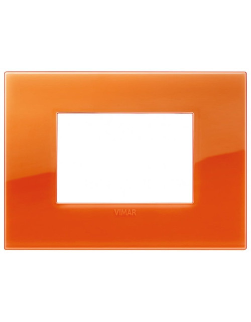 Placca Vimar Arke 3 moduli classic reflex orange 19653.63