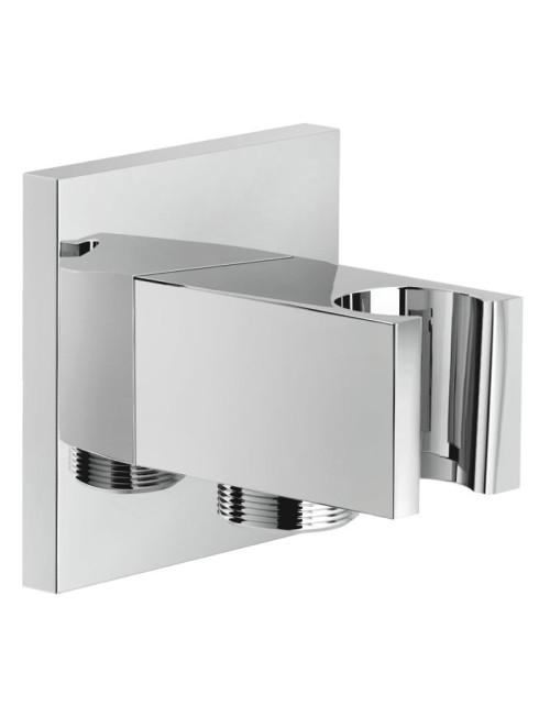 Nobili water socket with square-shaped support Chrome