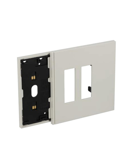 Electrified frame with double socket cover Bticino Living Now White KW8103M02