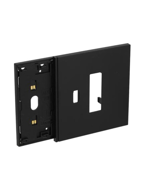 Electrified frame with socket cover and USB Bticino Living Now Black KG8103M10C